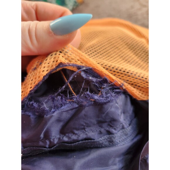 Duck Head Lightweight Lined Pants Navy Orange Drawstring Pockets Sz M - Picture 7 of 13